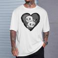 Youth Goth Kid Black Heart & Skulls Alternative Emo Boys Or Girls T-Shirt Gifts for Him