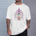 Zen Yoga Meditación Siete Chakras Salud Camiseta unisex Regalos para él