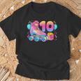 10º Cumpleaños Niña 10 Años Patines Número 10 Camiseta unisex Regalos para ancianos