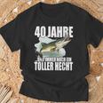 40 Jahre Und Noch Ein Toller Hecht Angler Birthday T-Shirt Geschenke für alte Männer