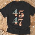 45 47 Trump 2024 Soporte De Banderaintage Trump 45 47 Hombres Es Camiseta unisex Regalos para ancianos