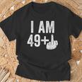 I Am 49 Plus Middle Finger 50Th Birthday T-Shirt Geschenke für alte Männer