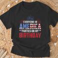 4Th Of July Birthday Bday Born On 4Th Of July T-Shirt Gifts for Old Men