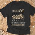 50Th Birthday Biker Bitte Helfen Sie Mir Auf Mein Motorrad T-Shirt Geschenke für alte Männer