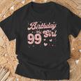 99 Compleanno Ragazza Rosa Corona Felice 99 Anni Signora Donne Maglietta Regalos para ancianos
