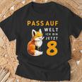 Achte Geburtstag Pass Auf Welt Ich Bin Jetzt 8 Acht T-Shirt Geschenke für alte Männer