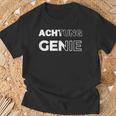 Achtung Genie T-Shirt Geschenke für alte Männer