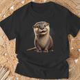 Adorable Otter Illustration T-Shirt Geschenke für alte Männer