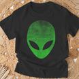 Alien Head Distressed I Aliens Ufo Area 51 Roswell Maglietta Regalos para ancianos