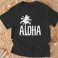 Aloha Beach Summer Palm Trees Hawaii Surfer T-Shirt Geschenke für alte Männer