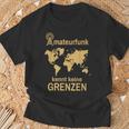 Amateurfunk Kennt Keine Borders Retro Radio Amateur Radio T-Shirt Geschenke für alte Männer