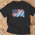 American Bavarian Flag Usa Bavaria Flag T-Shirt Geschenke für alte Männer