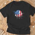 American Flag Baller Dunking Usa Flag Basketball T-Shirt Geschenke für alte Männer