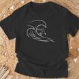 Amoureux Du Surf Surfeur Deagues Dessin De Surf T-Shirt Cadeaux pour les vieillards