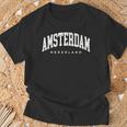 Amsterdam Netherlands Europearsity Style Travel Trip Group T-Shirt Geschenke für alte Männer