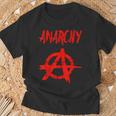 Anarchy Anarchy Symbol In Rosso Maglietta Regalos para ancianos
