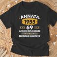Annata 69 Compleanno 1955 69 Anni Compleanno Uomo Donna 1955 Maglietta Regalos para ancianos