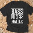 Bass Lines Matte Bass Guitar Bassist Edm Music Fan T-Shirt Geschenke für alte Männer