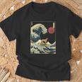 Belgian Malinois Japanese Kanagawa Wave Surf Dog T-Shirt Gifts for Old Men
