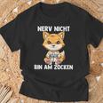 Bin Am Zocken Gaming Fox T-Shirt Geschenke für alte Männer