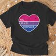 Bisexual Pride Not Confused Bi Pride Bi Colors Heart Maglietta Regalos para ancianos