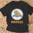 Bronze Prüfung Bestanden Swimming Badge Bronze Swimmer S T-Shirt Geschenke für alte Männer