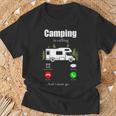 Camper Da Campeggio In Roulotte Caravan Furgoneintage Maglietta Regalos para ancianos
