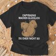 Capybaras Machen Glücklich Du Eher Nicht So Wasserschwein T-Shirt Geschenke für alte Männer