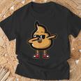 Carino Dabbing Poop Divertente Emoticon Pooping Pooped Oggi Maglietta Regalos para ancianos