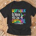 Cartwheel Gymnast Girl Tie Dye Gymnastic Girl Tumbling T-Shirt Gifts for Old Men