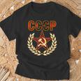Cccp Con Martillo Y Hoz De La Estrella De La Propaganda Comunista Camiseta unisex Regalos para ancianos