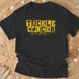 Childhood Cancer Awareness Tackle Childhood Cancer Football T-Shirt Gifts for Old Men