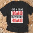 Ciao Sono Edoardo Faccio Cose Da Edoardo Personalizzato Maglietta Regalos para ancianos