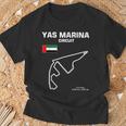 Circuito Famoso Profilo Yas Marina Pista Corsa Fan Auto Da Corsa Maglietta Regalos para ancianos