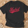 Città Di Madrid Spagnaarsity Script Classic Maglia Sport Maglietta Regalos para ancianos