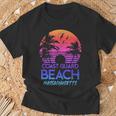 Coast Guard Beach Massachusetts Retro Sunset Summeribes Maglietta Regalos para ancianos
