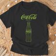 Coca-Cola Classic Glass Bottle Of Coke Neon Big Chest Poster Maglietta Regalos para ancianos