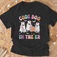 Code Boo In The Er Nurse Nursing Ghost Halloween Costume T-Shirt Gifts for Old Men
