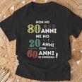 Compleanno 80 Anni Uoma E Donna Regalo Per Anniversario Maglietta Regalos para ancianos