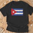 Con Bandiera Cubana Cuba Patrimonio Patriotticointage Grafica Maglietta Regalos para ancianos