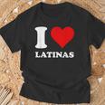Corazón Rojo I Love Latinas Camiseta unisex Regalos para ancianos