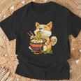 Corgi-Dog Mangiare Ciotola Di Ramen Pho Noodle Soup Giappone Kawaii Maglietta Regalos para ancianos