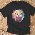 Corgi Dog Ramen Noodles Anime Cute Kawaii Manga Corgi Dog T-Shirt Geschenke für alte Männer