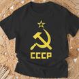 Costume Comunista Urss Cccp Hammer & Falce Red Maglietta Regalos para ancianos