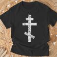 Croix Russe Grecque Byzantine Orthodoxe T-Shirt Cadeaux pour les vieillards