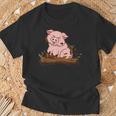 Cute Pig Farm Farming Pig T-Shirt Geschenke für alte Männer