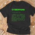 Cyberpunk Word Definition Cyberpunk Camiseta unisex Regalos para ancianos