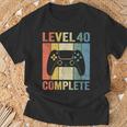 Da Uomo 40° Compleanno Gamer Level 40 Complete Maglietta Regalos para ancianos