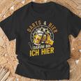 Darts Und Bier Darum Bin Ich Hier Dartspieler Dart T-Shirt Geschenke für alte Männer