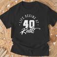 Das Leben Beginnt Bei 40 Knots Kitesurfing Kitesurfer Kitesurf T-Shirt Geschenke für alte Männer